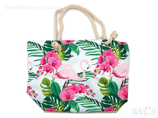 плажна чанта фламинго, снимка 1