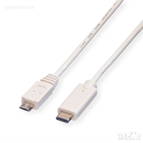 Кабел  USB2.0 C-Micro B, M/M, 2m SS301050, снимка 1