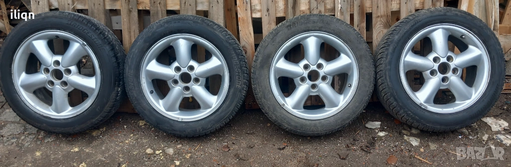 Оргинални джанти 5x112 R16 със зимни гуми BRIDGESTONE дот2021 граифера е около 6мм Цена 200€ Тел.089, снимка 1