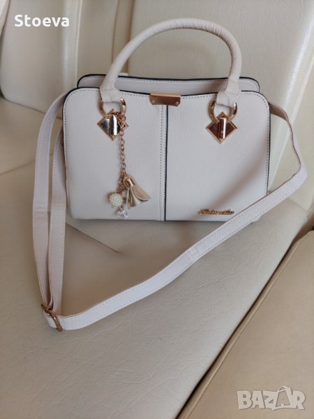 Дамска бежова чанта , снимка 1