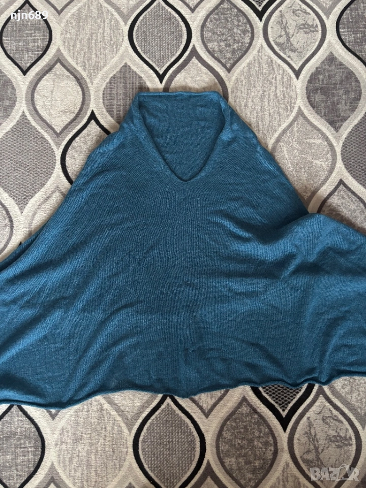 Шал-пончо 100% кашмир, снимка 1