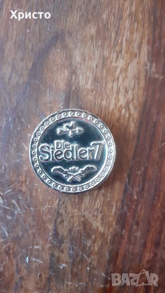 монета жетон за играта Die Siedler 7 антикварен и много рядък, снимка 1