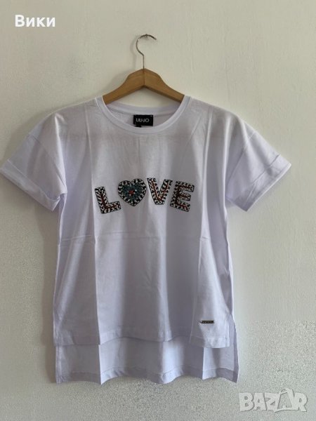 Liu Jo асиметрична Бяла тениска , снимка 1