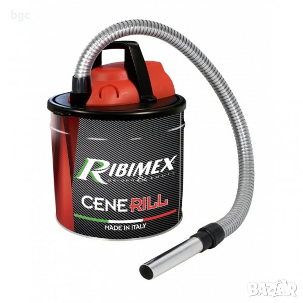 НОВА Прахосмукачка за пепел Ribimex Cenerill, 1000 W, 18 л, 2 HEPA филтър, Засмукване на студена пеп, снимка 1