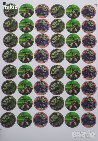 48 бр Хълк лепенки стикери с надписи ръчна изработка подарък, снимка 1