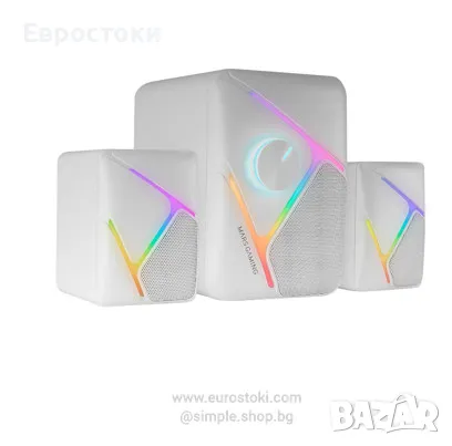 Комплект високоговорители Mars Gaming MS-H21 със субуфер, 2.1 35W тонколони за игри , снимка 1