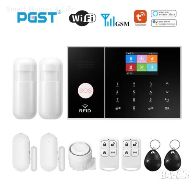 WiFi / GSM Смарт професионална Алармена система за дом, офис, цех+, снимка 1