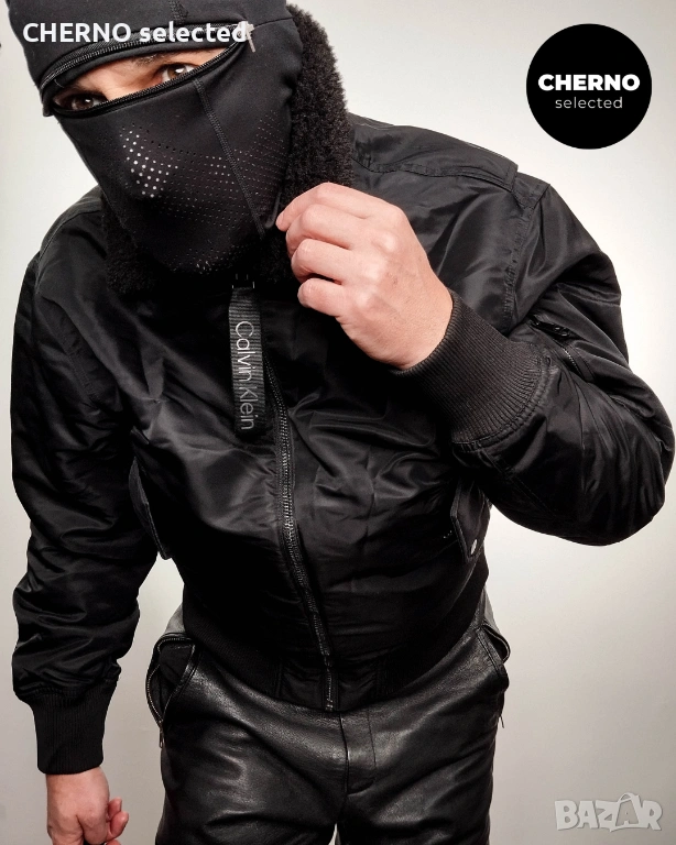 Бомбър яке с шерпа яка CALVIN KLEIN Sherpa Aviator Bomber Jacket – размер L•M – Ново без етикети, снимка 1