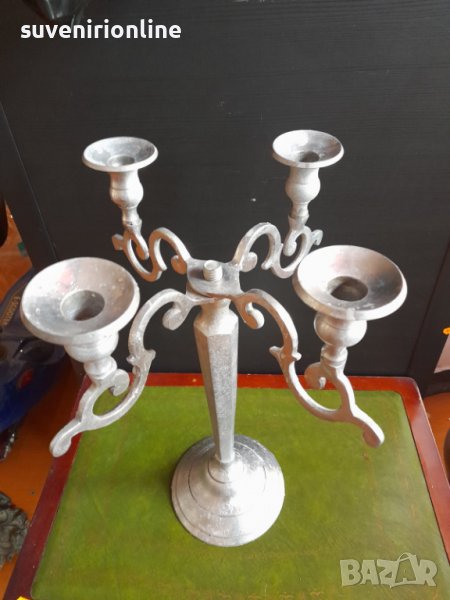 Старинен свещеник от алуминий , снимка 1