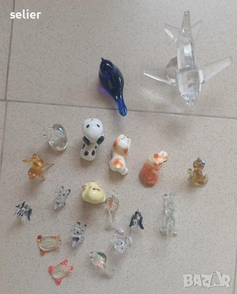 Продавам всички тези фигури от кристали,стъкло и др материали за 30лв общо, снимка 1