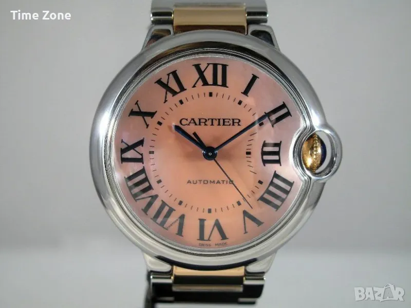 Cartier Ballon Bleu 36mm Steel & Pink Gold MOP Pink Dial Дамски Различни Варианти, снимка 1