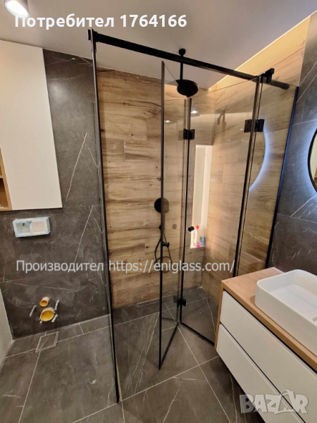 Душ кабина с черен обков , снимка 1