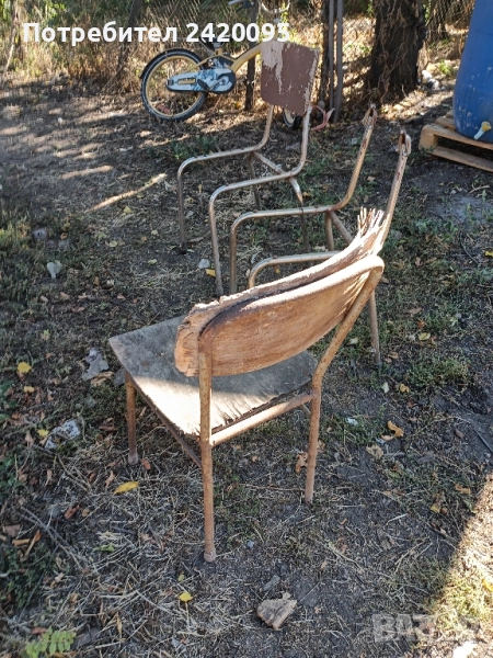 3 броя железни стола-50лв, снимка 1