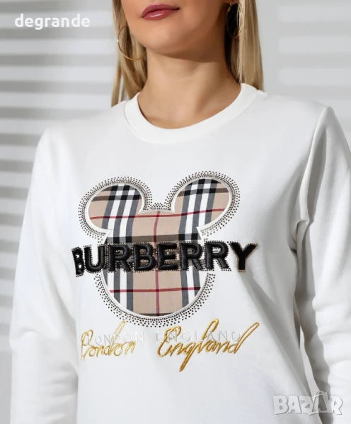 Бяла Памучнa блузa Burberry, снимка 1