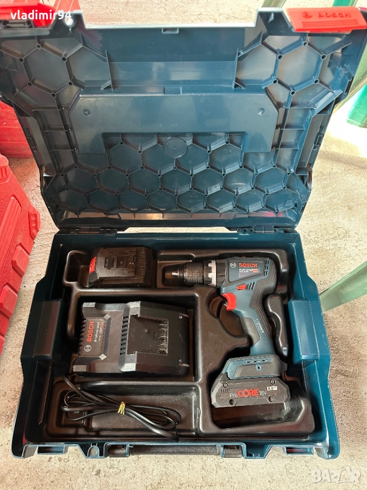 BOSCH GSB 18V-90 C - 2 x 4,0Ah ProCORЕ, снимка 1