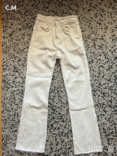 Zara бели дамски дънки, снимка 1