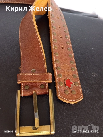 Марков кожен колан DSQUARED перфектно състояние 26593, снимка 6 - Колани - 51845630