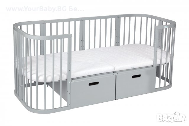 ТОП Детско Легло Кошара Смарт 7в1 с Матрак  Сива, снимка 12 - Кошарки - 37407572