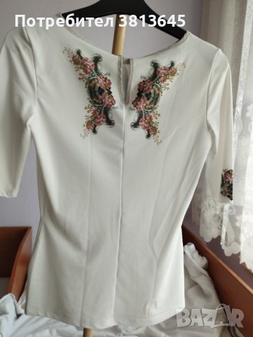 Дамска блуза с флорален мотив., снимка 4 - Други - 43087765