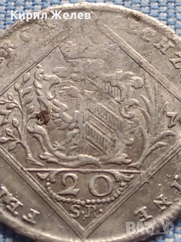 Сребърна монета 20 кройцера 1770г. Йозеф втори Нюрнберг Свещена Римска Империя 13759, снимка 3 - Нумизматика и бонистика - 42983568