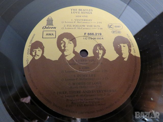 Бийтълс, The Beatles - Love songs - 2 немски преси изд.77 , снимка 7 - Грамофонни плочи - 28704771