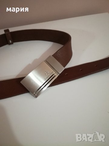 Мъжки колан Calvin klein естествена кожа, снимка 4 - Колани - 28540181
