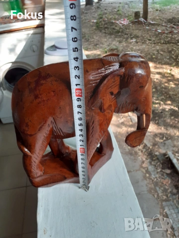ДЪРВЕН СЛОН СЛОНЧЕ, снимка 4 - Антикварни и старинни предмети - 53519513