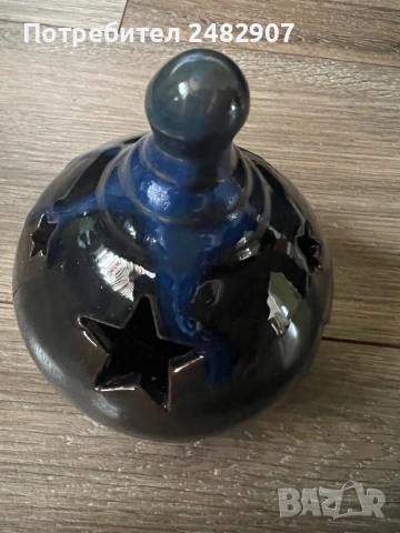 Стар керамичен свещник, снимка 7 - Антикварни и старинни предмети - 53391293