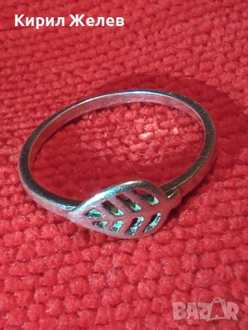 ЛИСТОВИДНО СРЕБЪРНО АРТ НУВО ПРЪСТЕНЧЕ ВИСОКА ПРОБА СРЕБРО МАЙСТОРСКИ СТАР ФЛОРАЛЕН ПРЪСТЕН 25683, снимка 2 - Пръстени - 35884570