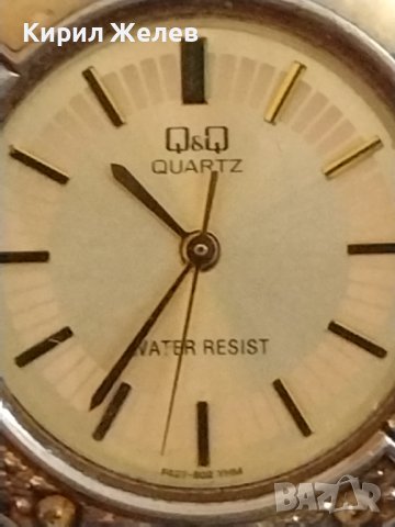 Дамски часовник Q/Q WATER RESISTANT QUARTZ с кристали работи 42547, снимка 4 - Дамски - 43757057