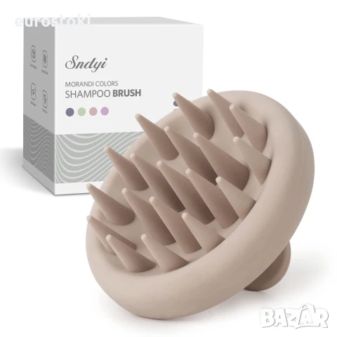 Sndyi Силиконов масажор за глава,  скраб/ексфолиант, мек силиконов скраб за коса, снимка 6 - Масажори - 51344936