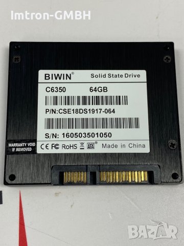  SSD (C6350 ) BIWIN 64GB  CSE25DS1825-064, снимка 1 - Твърди дискове - 44027803