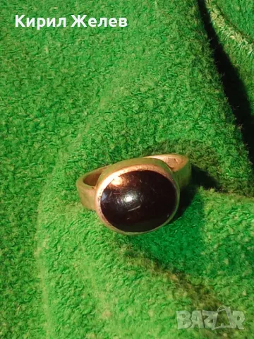 СТИЛЕН РЕТРО АРТ СРЕБЪРЕН ПРЪСТЕН СРЕБРО 925 с ШЛИФОВАН ЧЕРЕН ОНИКС РЪЧНА ИЗРАБОТКА 10089, снимка 15 - Пръстени - 49916921
