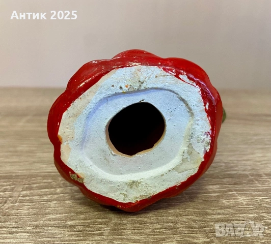 Винтидж керамична фигурка „Дядо Коледа“, снимка 4 - Антикварни и старинни предмети - 53597429