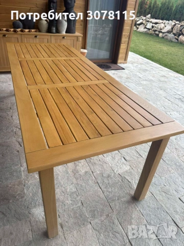 Дървен сет от градински мебели и 10 трапезни стола, снимка 6 - Градински мебели, декорация  - 53018077