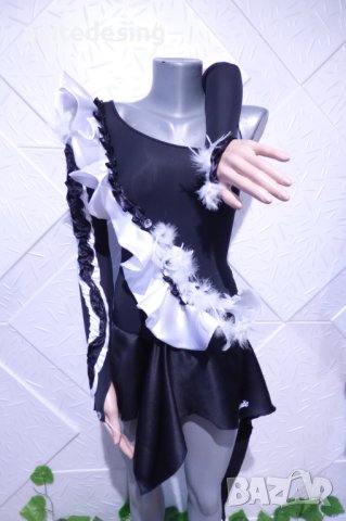 Детска рокля за латино танци в черно и бяло, снимка 3 - Детски рокли и поли - 38925800