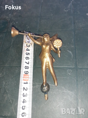 Малка бронзова фигура статуетка за часовник, снимка 5 - Антикварни и старинни предмети - 53279886