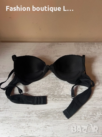 Черен памучен сутиен с дантела А чашка 🖤, снимка 3 - Бельо - 52002093