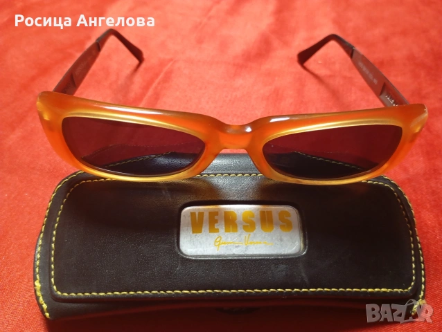 Оригинални слънчеви очила унисекс автентични Versus с оригинален калъф естествена кожа Versus 
