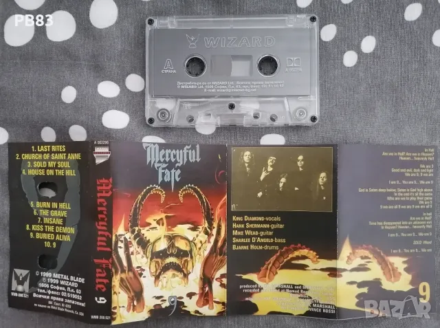 Mercyful Fate - 9 (Аудио Касета Wizard), снимка 3 - Аудио касети - 49373378