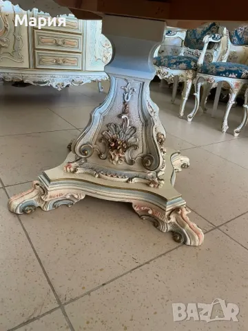 Италианска барокова трапезария 068, снимка 13 - Маси - 48757789