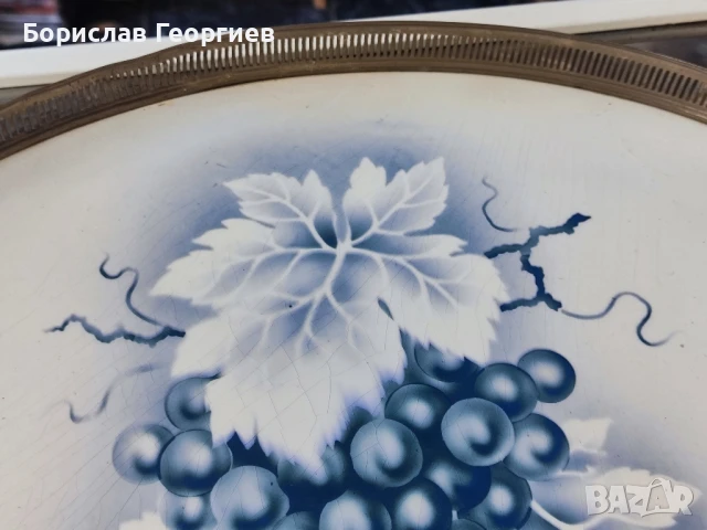 Стар порцеланов поднос , снимка 6 - Антикварни и старинни предмети - 51193273