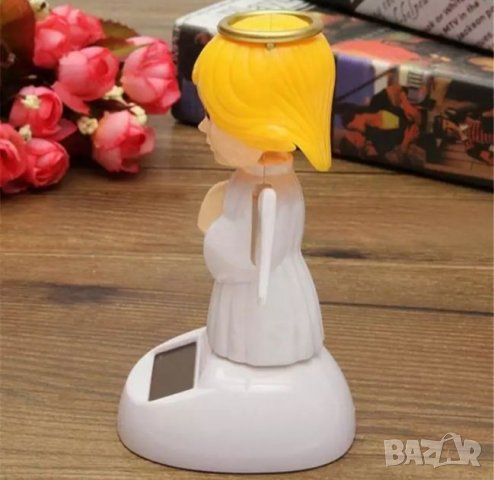 😇 Соларно задвижван Ангел с мърдащи се крилца и главичка car⚠️, снимка 3 - Други - 27367177