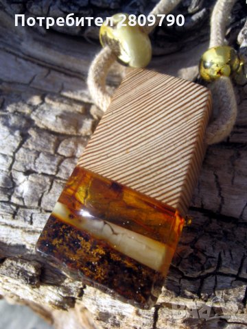 Висулка от кехлибар, коята привлича цялото внимание / Pendant of amber that attracts all attention, снимка 3 - Колиета, медальони, синджири - 32273904