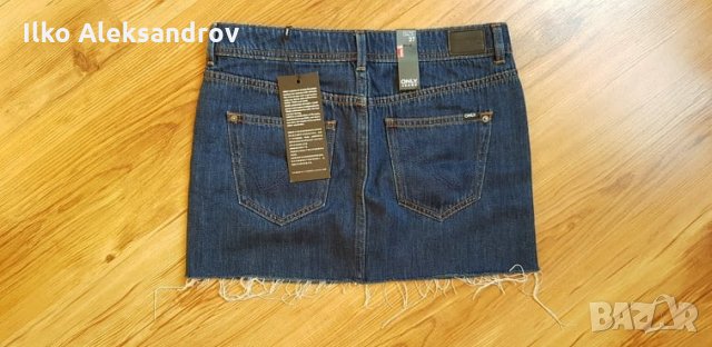 Дамска дънкова пола ONLY, размер 27, снимка 2 - Поли - 33105355