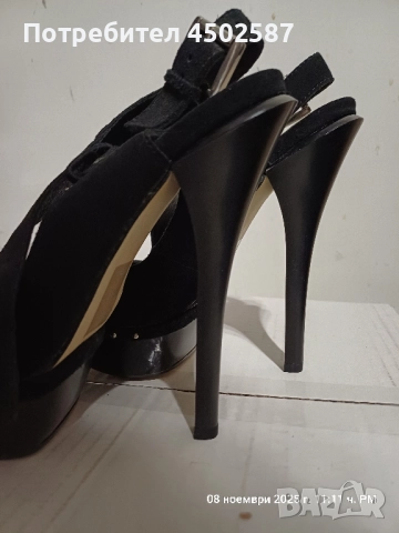 Обувки с 14 см ток, снимка 11 - Дамски обувки на ток - 52988633