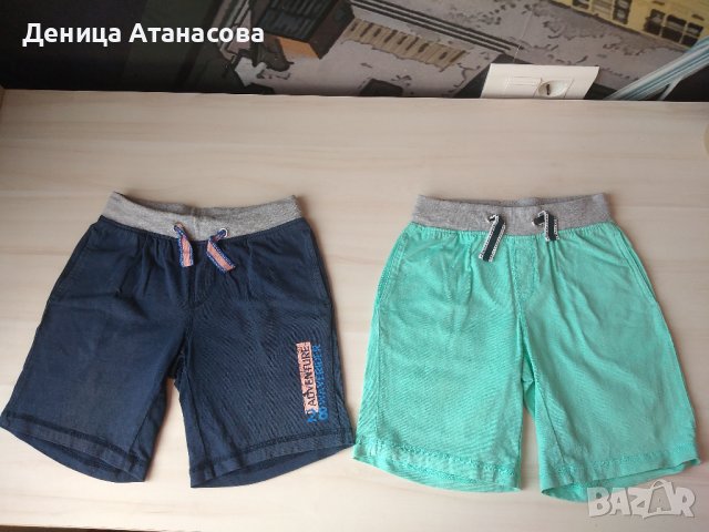 Тениски, потници, бански, къси панталони, халат, ризка с папийонка, шапка Спайдърмен размер 122/128, снимка 7 - Детски тениски и потници - 36740066