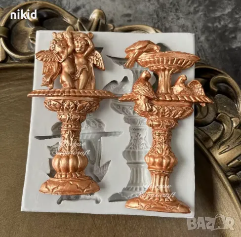 Фонтан Шадраван Големи колони колона молд форма украса декор торта фондан шоколад гипс