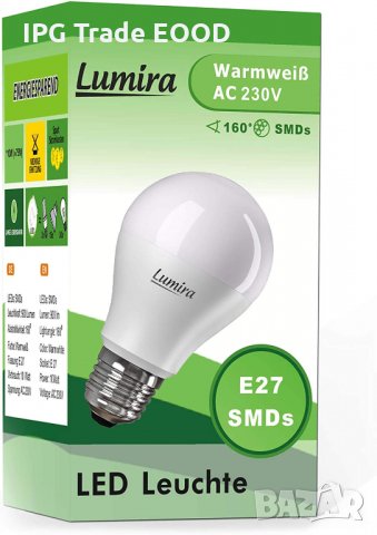 Енергоспестяваща LED крушка - E27, топла светлина 60x107 mm 