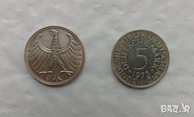 5 ФРГ марки сребро , снимка 2 - Нумизматика и бонистика - 39968445